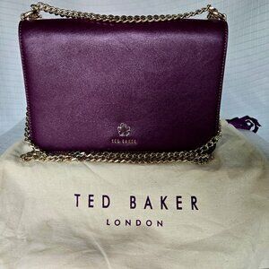 STUNNING Ted Baker London Oxblood Hard Shoulder Bag